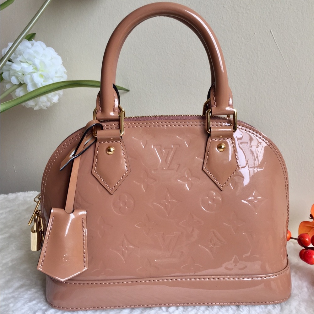 Louis Vuitton Rose Velours Vernis Alma BB - Picture 16 of 16